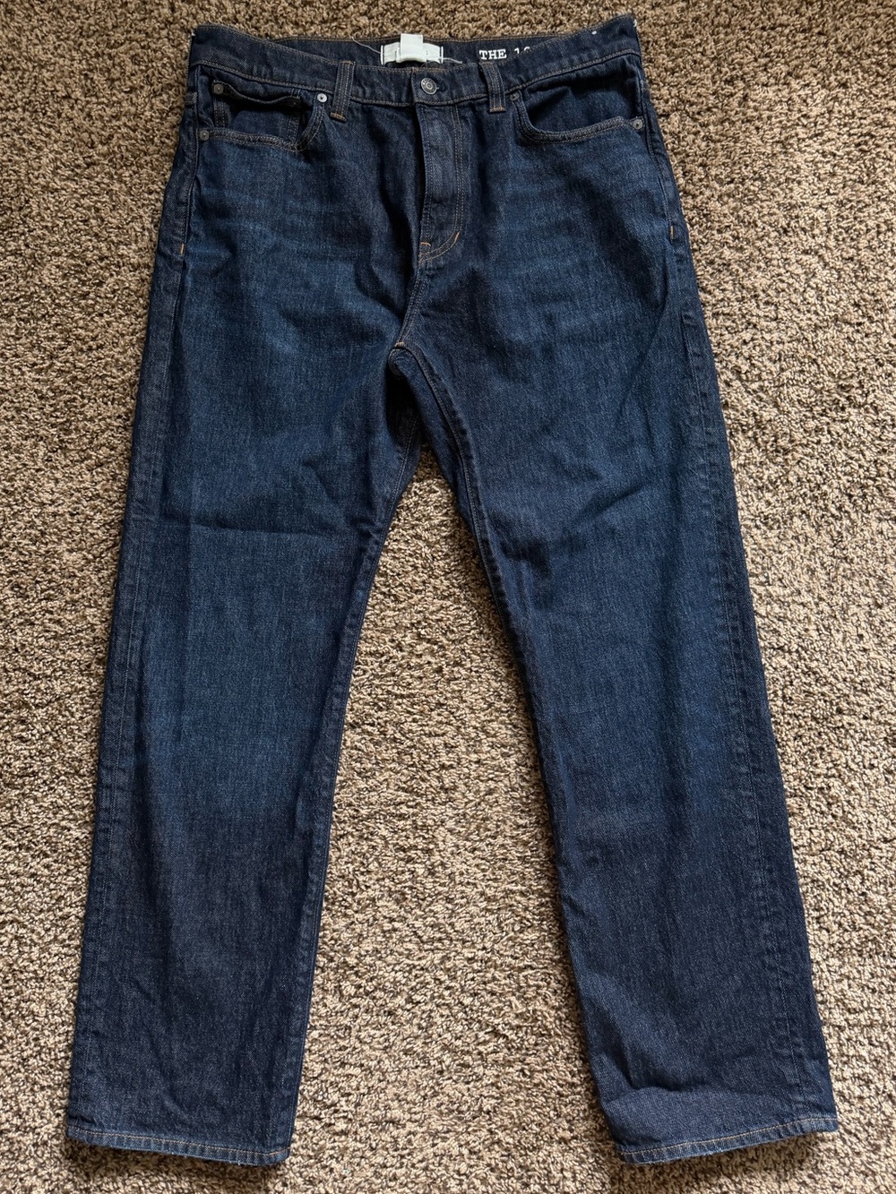 Madewell The 1991 Straight Leg Jeans Men 34x32 Huntington Wash Dark Blue